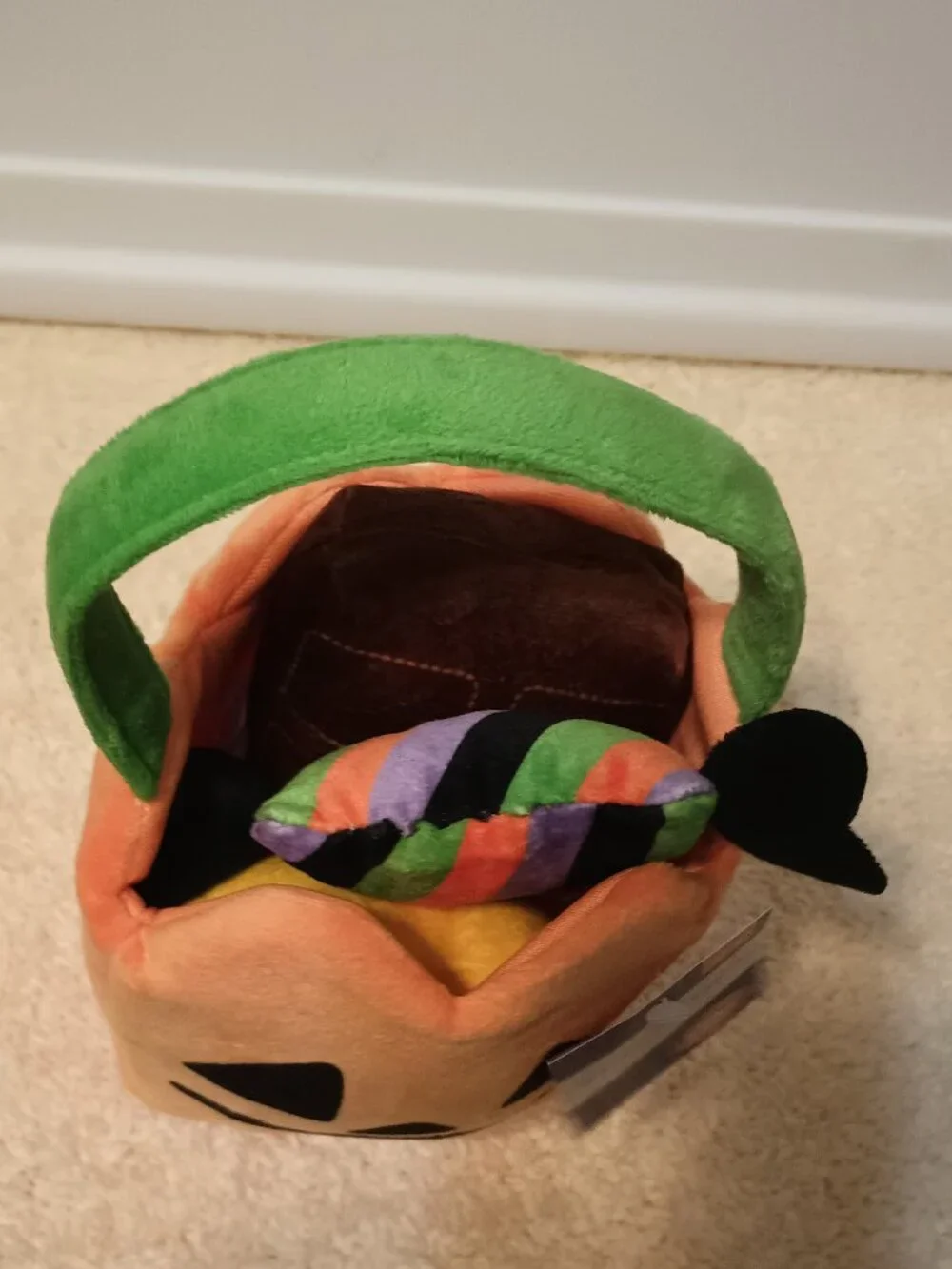 4 Piece Halloween Candy Bag Puzzle Plush Dog Toy